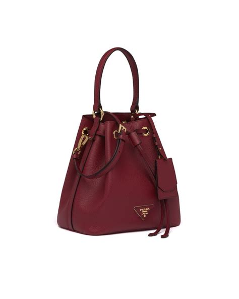 prada saffiano bucket|Cerise Saffiano Leather Bucket Bag .